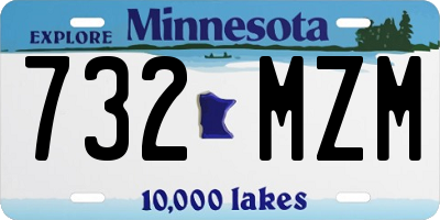 MN license plate 732MZM