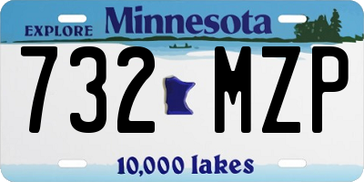 MN license plate 732MZP
