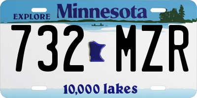MN license plate 732MZR