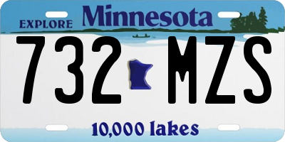 MN license plate 732MZS