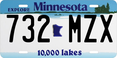 MN license plate 732MZX
