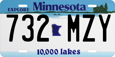MN license plate 732MZY