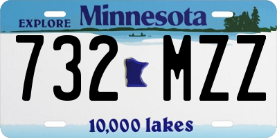 MN license plate 732MZZ