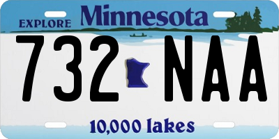 MN license plate 732NAA