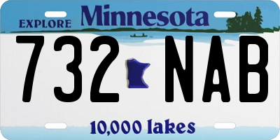 MN license plate 732NAB