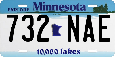 MN license plate 732NAE