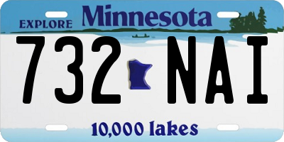 MN license plate 732NAI