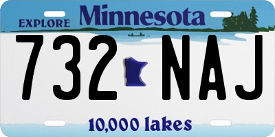 MN license plate 732NAJ