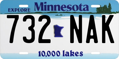 MN license plate 732NAK