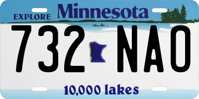 MN license plate 732NAO