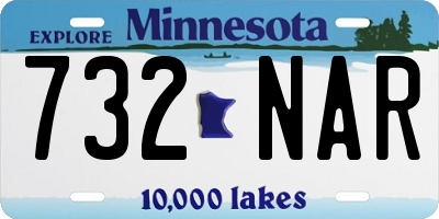 MN license plate 732NAR
