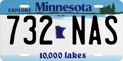 MN license plate 732NAS