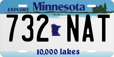 MN license plate 732NAT