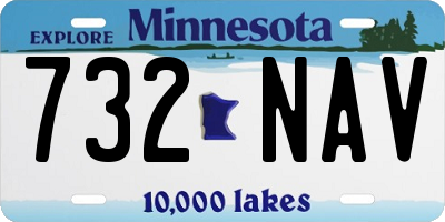 MN license plate 732NAV