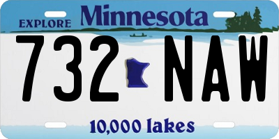MN license plate 732NAW