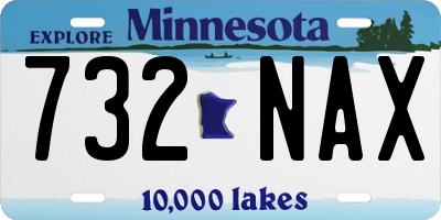 MN license plate 732NAX
