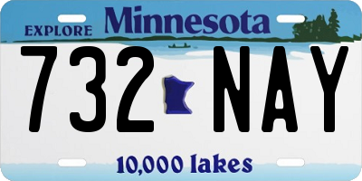 MN license plate 732NAY