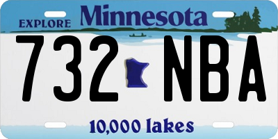 MN license plate 732NBA