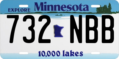 MN license plate 732NBB