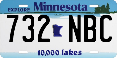 MN license plate 732NBC