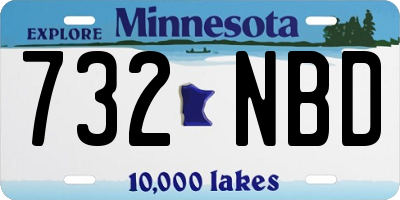 MN license plate 732NBD