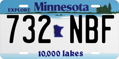 MN license plate 732NBF