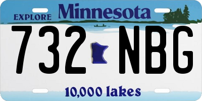 MN license plate 732NBG