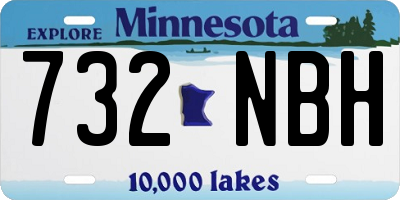 MN license plate 732NBH