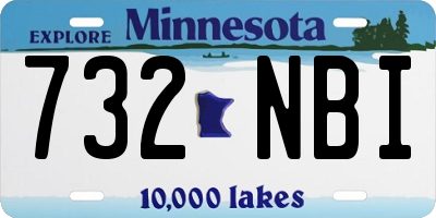 MN license plate 732NBI