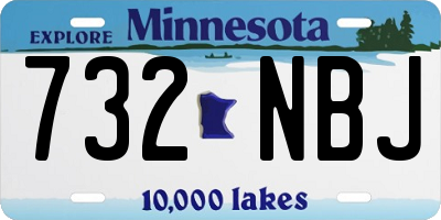 MN license plate 732NBJ