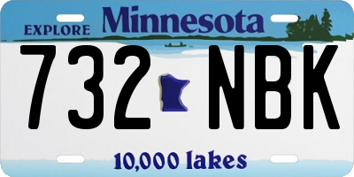MN license plate 732NBK