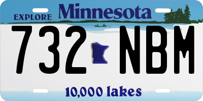 MN license plate 732NBM
