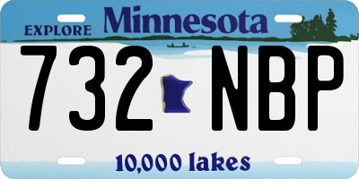 MN license plate 732NBP