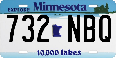 MN license plate 732NBQ