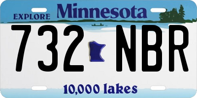 MN license plate 732NBR