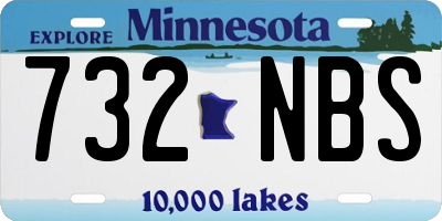 MN license plate 732NBS