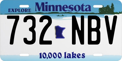 MN license plate 732NBV