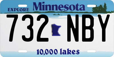 MN license plate 732NBY