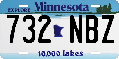 MN license plate 732NBZ