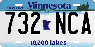 MN license plate 732NCA