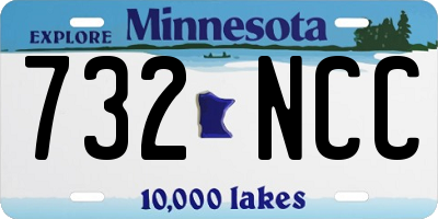 MN license plate 732NCC