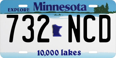 MN license plate 732NCD