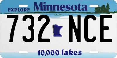 MN license plate 732NCE