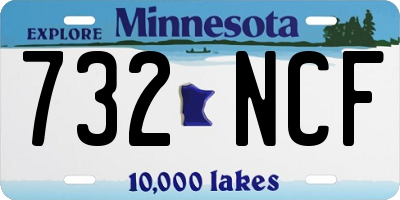MN license plate 732NCF