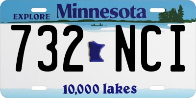 MN license plate 732NCI
