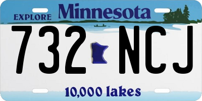 MN license plate 732NCJ