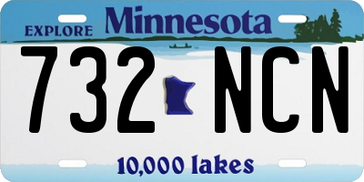 MN license plate 732NCN