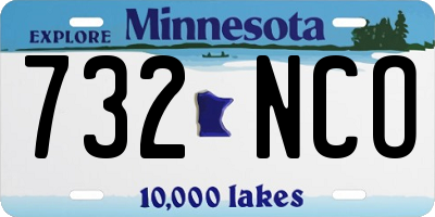MN license plate 732NCO