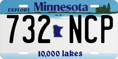 MN license plate 732NCP