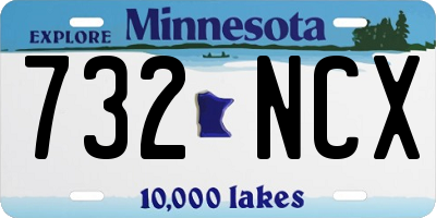 MN license plate 732NCX